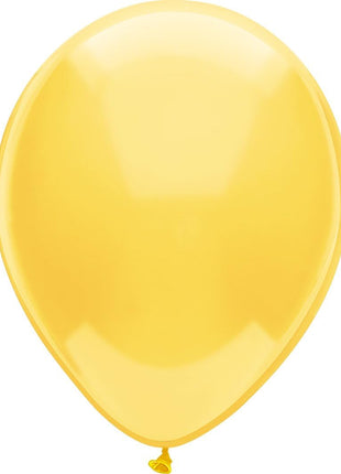 PartyMate - 12" Lemon Yellow Latex Balloons (15ct) - SKU: - UPC:071444721356 - Party Expo