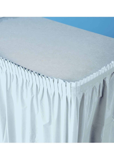 Pastel Blue Plastic Table Skirt - SKU:010037 - UPC:073525025988 - Party Expo