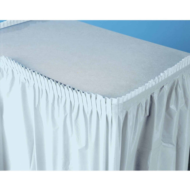 Pastel Blue Plastic Table Skirt - SKU:010037 - UPC:073525025988 - Party Expo