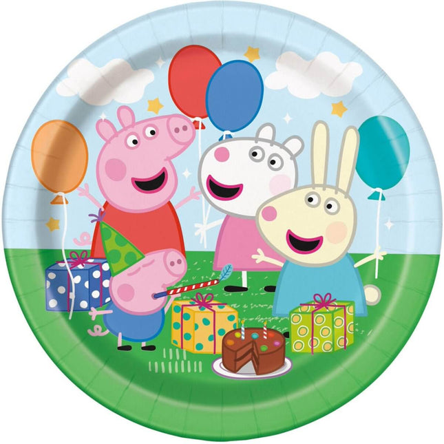 Peppa Pig - 7" Dessert Plates (8ct) - SKU:78214A - UPC:011179782147 - Party Expo