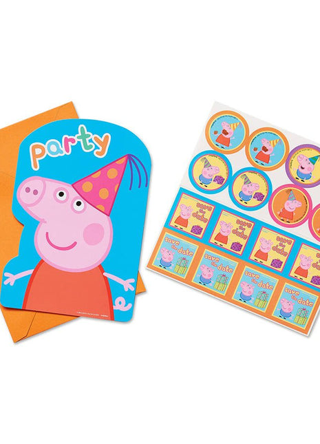 Peppa Pig - Invitations (8ct) - SKU:491499 - UPC:013051565336 - Party Expo