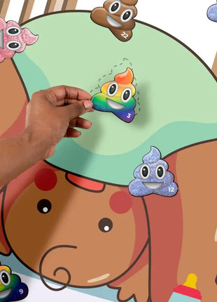 Pin The Poopie On The Diaper Game - Brown - SKU:BRPPD10122 - UPC:850041484167 - Party Expo