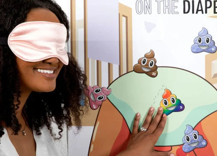 Pin The Poopie On The Diaper Game - Brown - SKU:BRPPD10122 - UPC:850041484167 - Party Expo