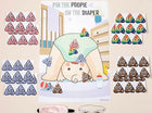 Pin The Poopie On The Diaper Game - Light - SKU:PPD-10102-022 - UPC:850041484105 - Party Expo