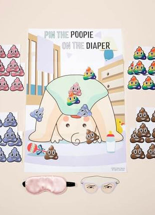 Pin The Poopie On The Diaper Game - Light - SKU:PPD-10102-022 - UPC:850041484105 - Party Expo