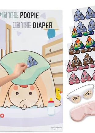 Pin The Poopie On The Diaper Game - Light - SKU:PPD-10102-022 - UPC:850041484105 - Party Expo