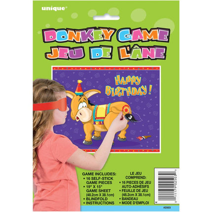 "Pin the Tail on the Donkey" Party Game - SKU:2503 - UPC:011179025039 - Party Expo