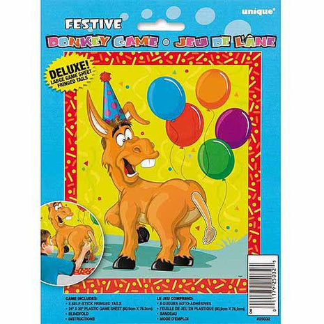 "Pin the Tail on the Donkey" Party Game - SKU:25032 - UPC:011179250325 - Party Expo