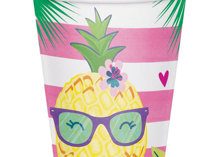 Pineapple N Friends - 9oz Paper Cups (8ct) - SKU:332425 - UPC:039938511319 - Party Expo