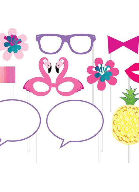 Pineapple N Friends - Photo Booth Props Set - SKU:332436 - UPC:039938511425 - Party Expo