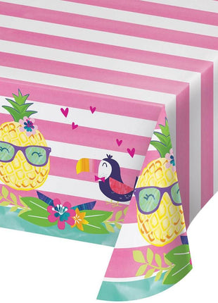 Pineapple N Friends - Plastic Tablecover - SKU:332426 - UPC:039938511326 - Party Expo