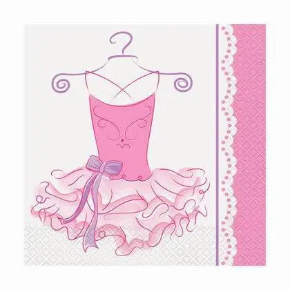 Pink Ballerina Party Lunch Napkins (16ct) - Party Expo