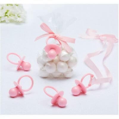 Pink Pacifier Baby Shower Favor Charms - SKU:380102 - UPC:013051668204 - Party Expo