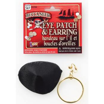 Pirate Earring & Eyepatch Set - SKU:25700 - UPC:721773257001 - Party Expo