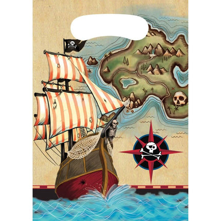 Pirate's Map Loot Bag - SKU:085969- - UPC:039938217662 - Party Expo