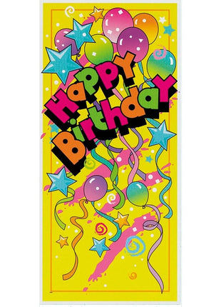 Plastic Happy Birthday Party Door Poster (1ct) - SKU:9083 - UPC:011179090839 - Party Expo