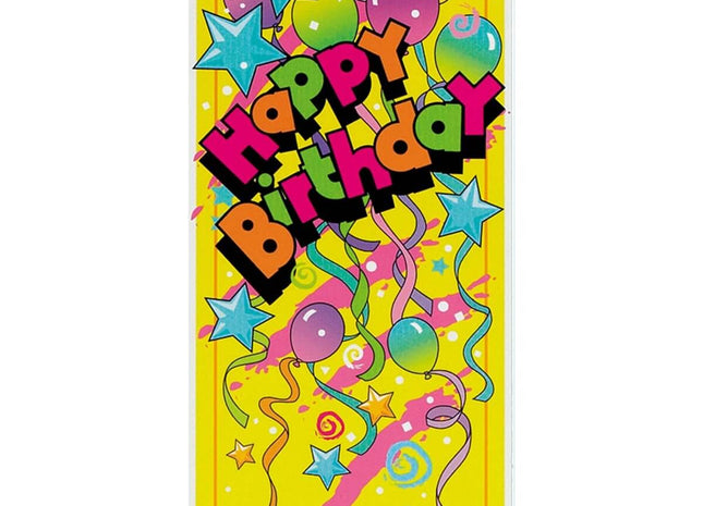 Plastic Happy Birthday Party Door Poster (1ct) - SKU:9083 - UPC:011179090839 - Party Expo
