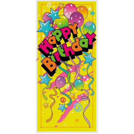 Plastic Happy Birthday Party Door Poster (1ct) - Party Expo