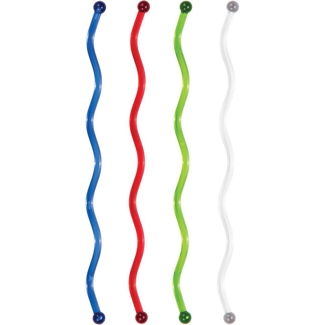 Plastic Wavey Stirrers (24ct) - SKU:19-0440 - UPC:039938102012 - Party Expo