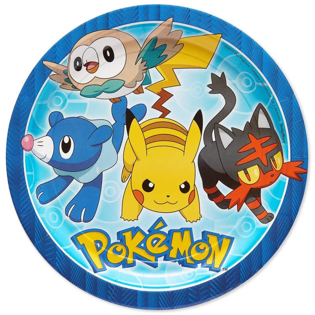 Pokemon - 9" Dinner Plates (8ct) - SKU:551859 - UPC:013051757519 - Party Expo