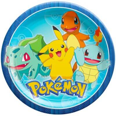 Pokémon - 9" Dinner Plates (8ct) - SKU:552408 - UPC:192937078419 - Party Expo