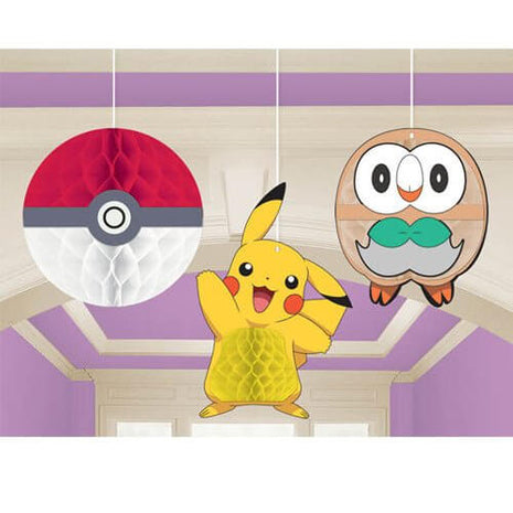 Pokémon - Honeycomb Decorations - SKU:291859 - UPC:013051757243 - Party Expo