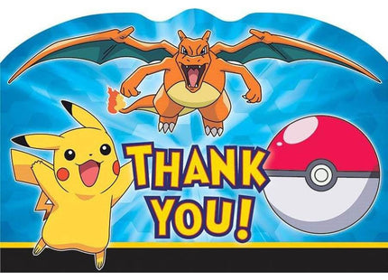 Pokémon - Thank You Note Postcards - SKU:481844 - UPC:013051495879 - Party Expo