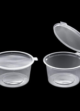 Portion Cup with Hinged Lid - SKU:N410031 - UPC:098382660028 - Party Expo