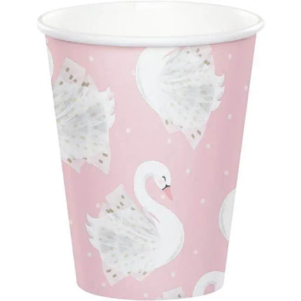 Pretty Stylish Swan - 9oz Paper Cups (8ct) - Party Expo