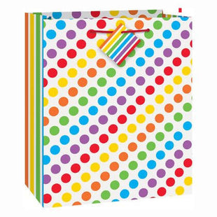 Rainbow Birthday Medium Gift Bag - SKU:47129 - UPC:011179471294 - Party Expo