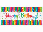 Rainbow Happy Birthday Banner - SKU:49567 - UPC:011179495672 - Party Expo