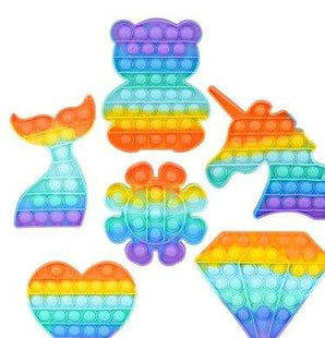 Rainbow Icon Bubble Poppers - SKU:TY-BPRBI - UPC:097138930941 - Party Expo