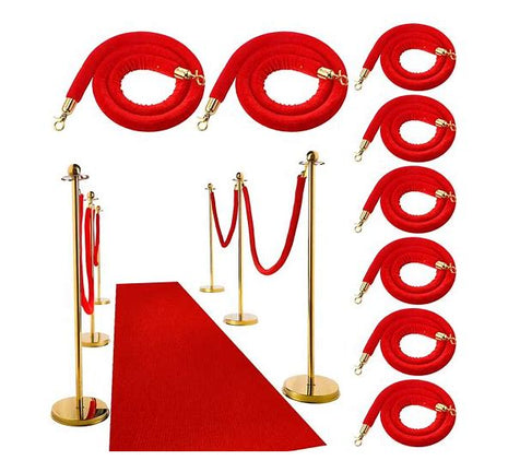 Red Carpet Runner & Ropes (FOR RENTAL ONLY) - $50 USD - SKU:11229931 - UPC:11233411424552 - Party Expo