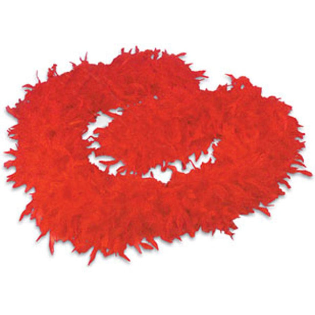 Red Feather Boa - SKU:FB-BOARE - UPC:097138629272 - Party Expo