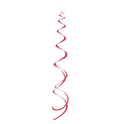Red Swirl Hanging Decorations - SKU:63275 - UPC:011179632756 - Party Expo