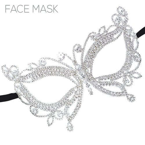 Rhinestone Butterfly Mask - SKU:71720 - UPC:71720CR-S - Party Expo