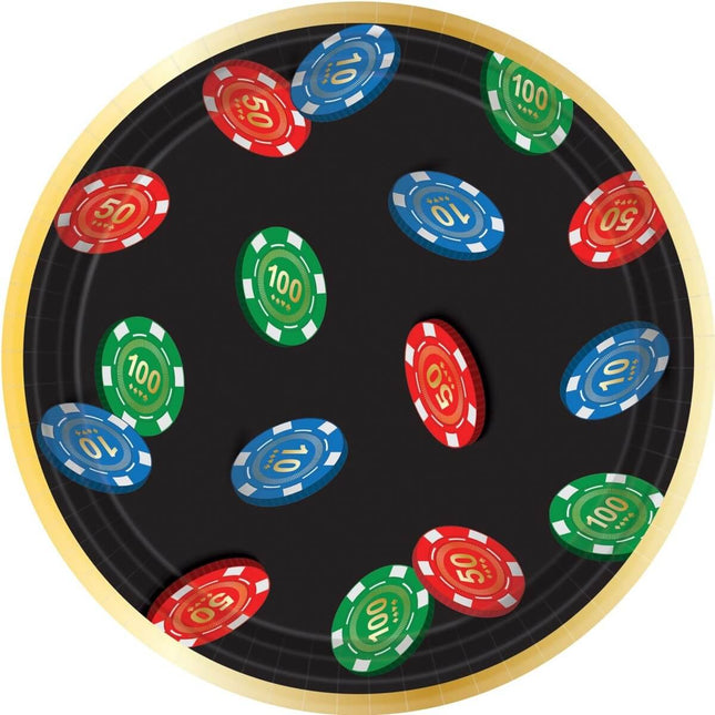 Roll The Dice - 7" Dessert Plates (8ct) - SKU:PL7104 - UPC:192937026335 - Party Expo