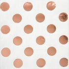 Rose Gold Dot Beverage Napkins (16ct) - SKU:53271 - UPC:011179532711 - Party Expo