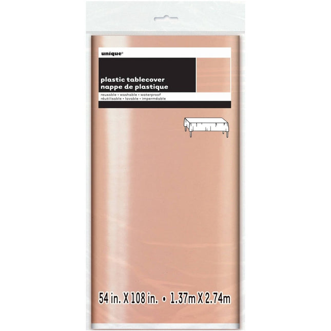 Rose Gold Foil Tablecover - SKU:53473 - UPC:011179534739 - Party Expo