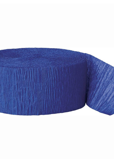 Royal Blue Crepe Streamer (1ct) - SKU:6345 - UPC:011179063451 - Party Expo