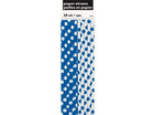 Royal Blue Dots Paper Straws (10ct) - SKU:62084 - UPC:011179620845 - Party Expo