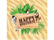 Safari Adventure Happy Birthday Lunch Napkins (16ct) - SKU:661520 - UPC:039938112738 - Party Expo