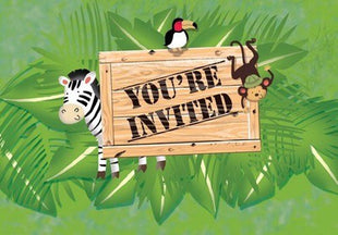 Safari Adventure - Invitations - SKU:895520 - UPC:039938112783 - Party Expo