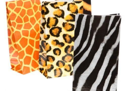 Safari Animal Print Gift Bags (1ct) - SKU:PS-SAFBA - UPC:097138707765 - Party Expo