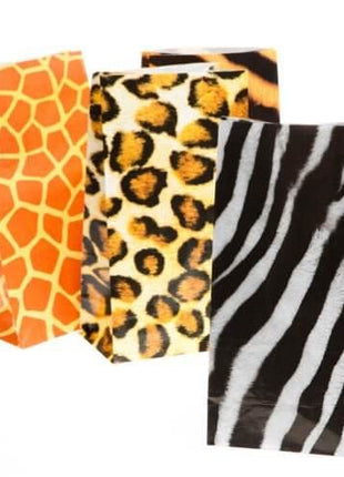 Safari Animal Print Gift Bags (1ct) - SKU:PS-SAFBA - UPC:097138707765 - Party Expo