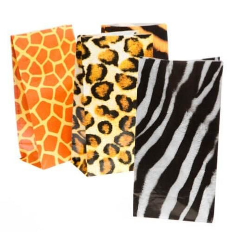 Safari Animal Print Gift Bags (1ct) - SKU:PS-SAFBA - UPC:097138707765 - Party Expo