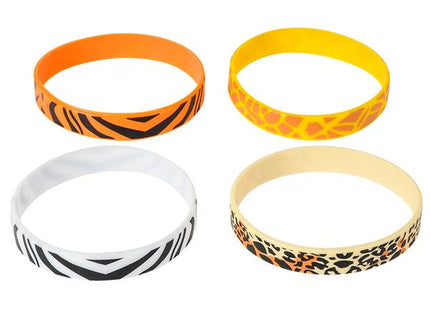 Safari Print Rubber Bracelets - SKU:JB-SAFRU - UPC:097138708359 - Party Expo
