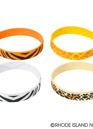 Safari Print Rubber Bracelets - SKU:JB-SAFRU - UPC:097138708359 - Party Expo