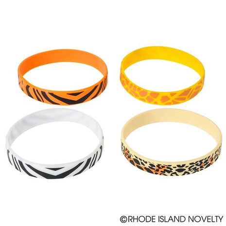 Safari Print Rubber Bracelets - SKU:JB-SAFRU - UPC:097138708359 - Party Expo