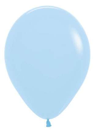 Sempertex - 11in Pastel Matte Blue Latex Balloons (50pcs) - SKU:155746 - UPC:7703340155746 - Party Expo